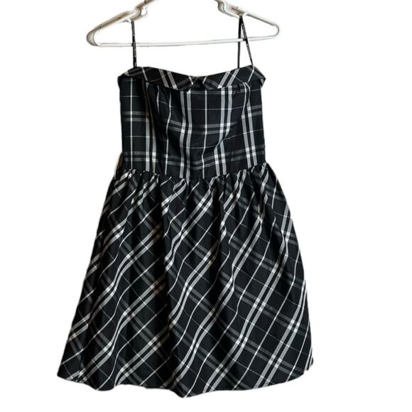 Sequin Hearts Black Plaid Dress size 9 - Picture 1 of 6